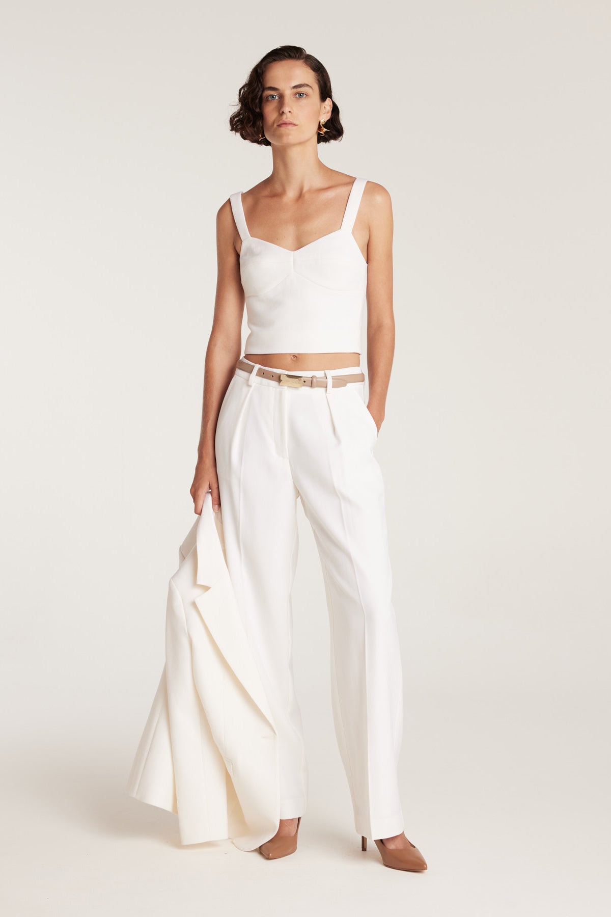 Wool Bralette - Winter White-Perri Cutten