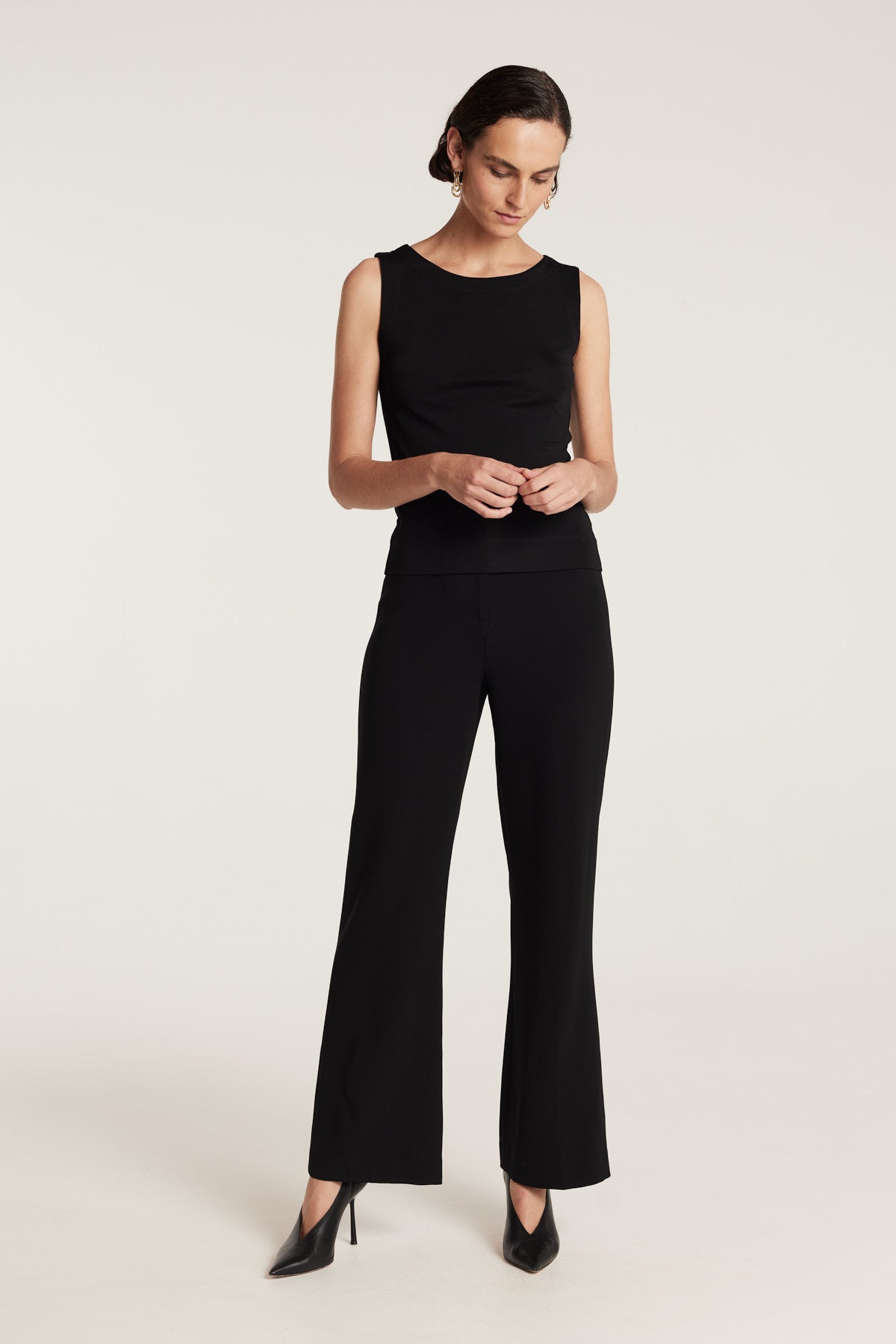 Fluid Milano Singlet - Black-Perri Cutten