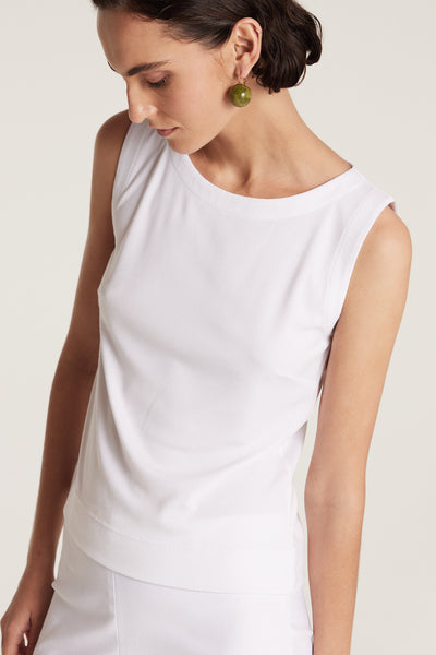 Fluid Milano Singlet - White-Perri Cutten