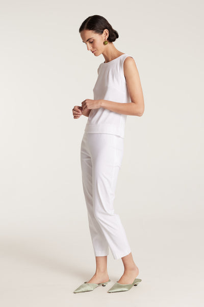 Fluid Milano Singlet - White-Perri Cutten