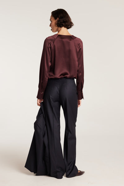 Belle Silk Top - Merlot-Perri Cutten