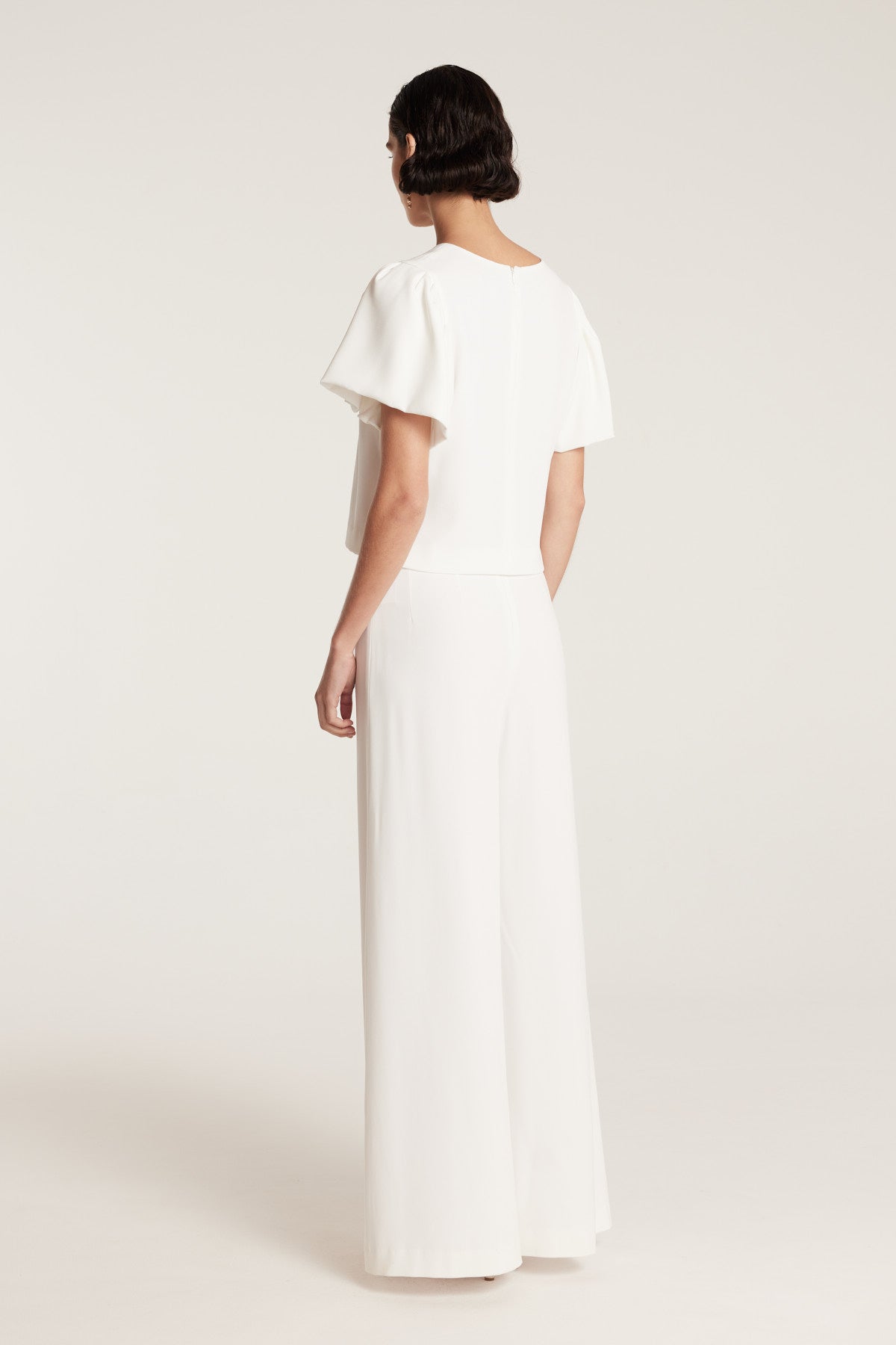 Ruffle Sleeve Top - Ivory-Perri Cutten