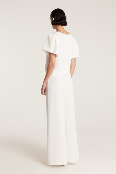 Ruffle Sleeve Top - Ivory-Perri Cutten