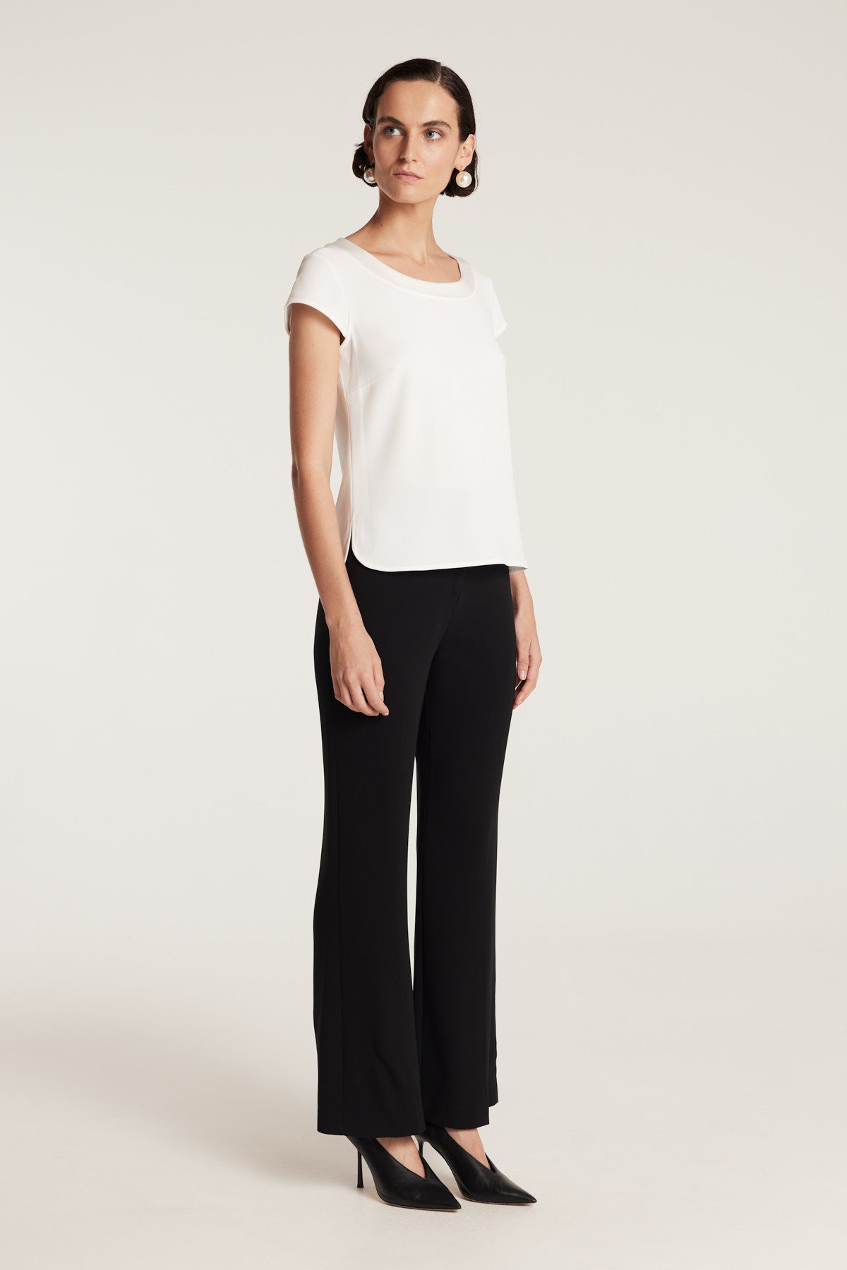 Lina Satin Trim Top - Ivory-Perri Cutten