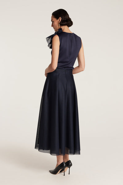 Rosette Top - Navy-Perri Cutten