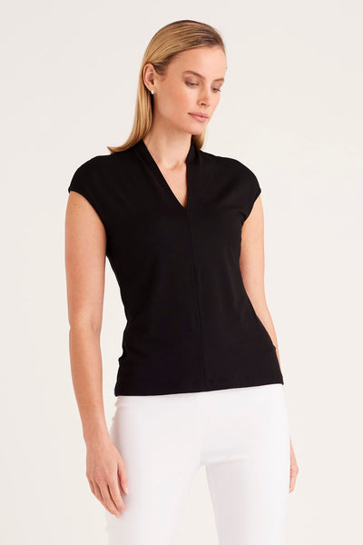Emmy Jersey Top - Black-Perri Cutten