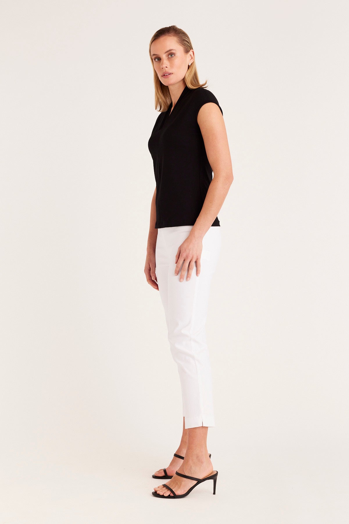 Emmy Jersey Top - Black-Perri Cutten