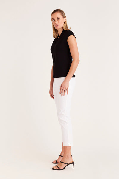 Emmy Jersey Top - Black-Perri Cutten