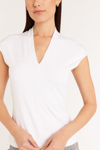Emmy Jersey Top - White-Perri Cutten