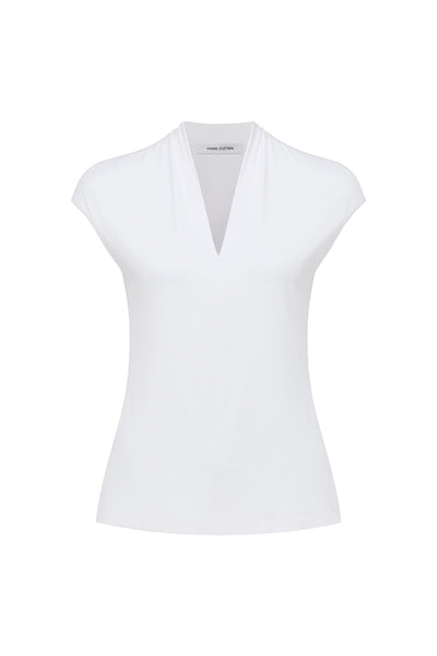 Emmy Jersey Top - White-Perri Cutten