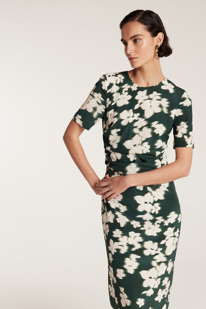Louise Dress - Green Print - Perri Cutten Louise Dress - Green Print - Perri Cutten