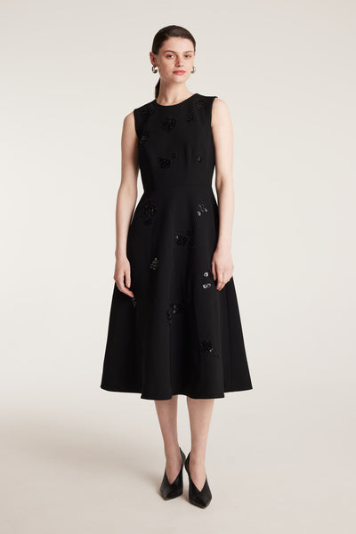 Embellished Dress - Black-Perri Cutten