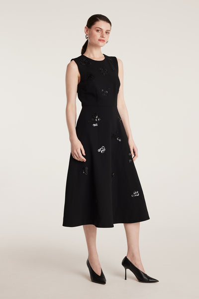 Embellished Dress - Black-Perri Cutten
