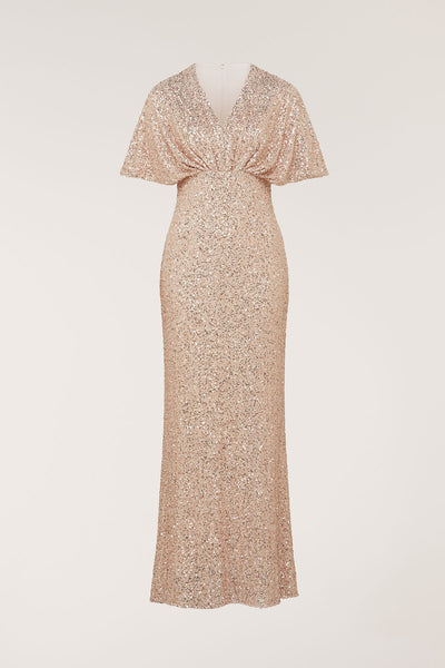 Sequin Gown - Gold-Perri Cutten
