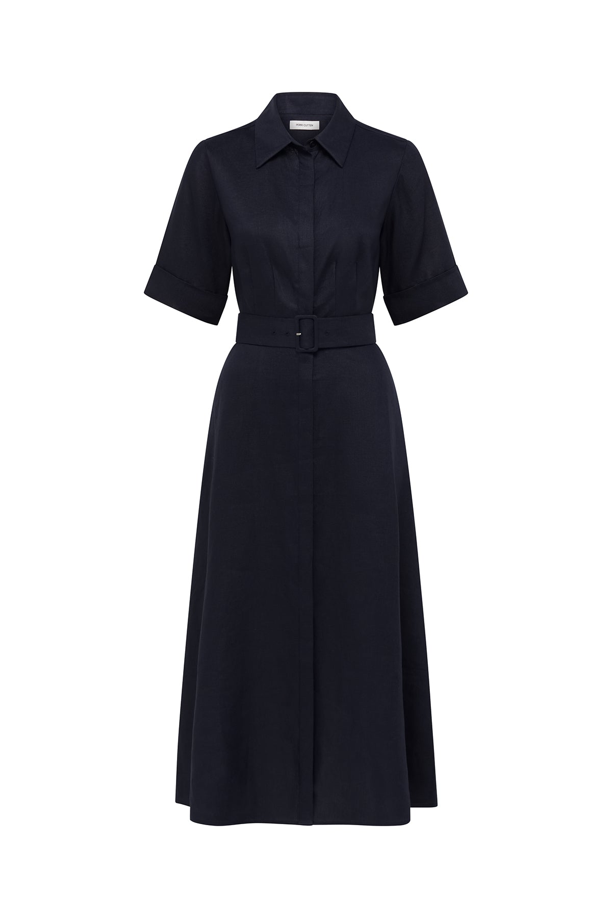 Lucinda Shirtmaker Dress - Navy-Perri Cutten