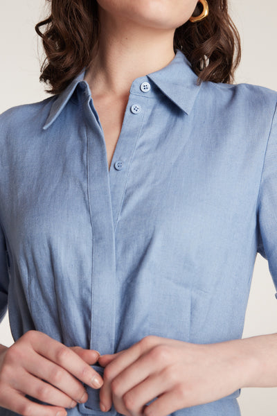 Lucinda Shirtmaker Dress - Cornflower-Perri Cutten