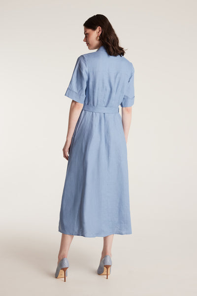 Lucinda Shirtmaker Dress - Cornflower-Perri Cutten