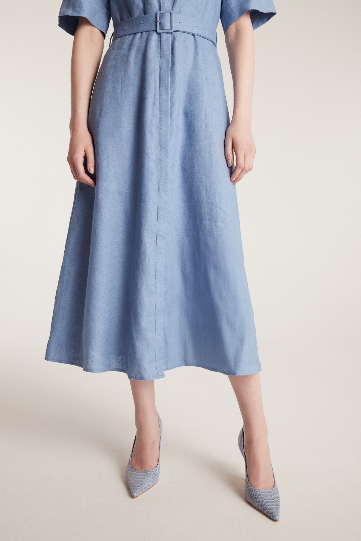 Lucinda Shirtmaker Dress - Cornflower-Perri Cutten