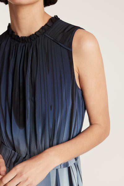 Athena Silk Dress - Ink Blues-Perri Cutten