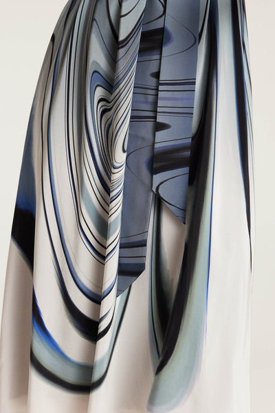 Athena Silk Dress - Ink Blues-Perri Cutten