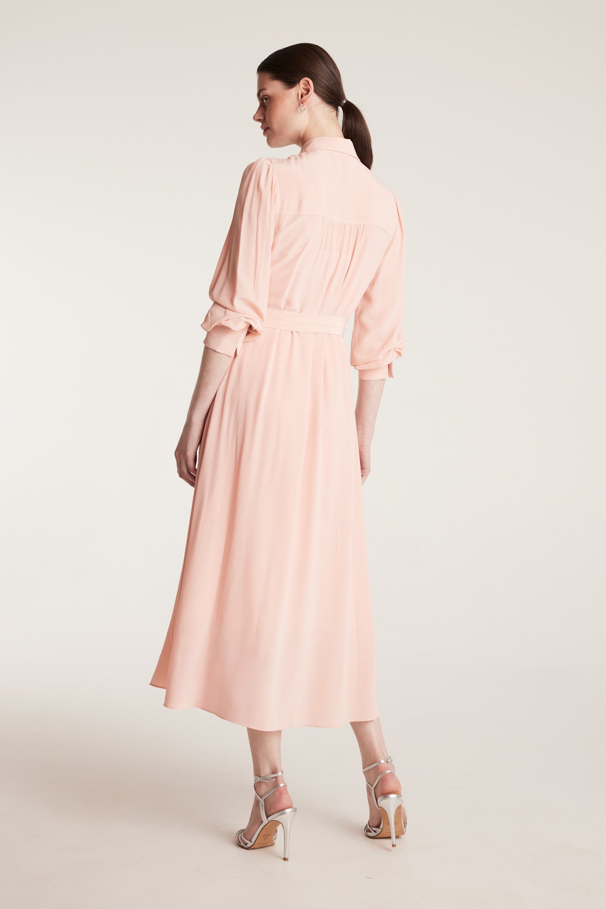 Jewelled Silk Dress - Pink-Perri Cutten