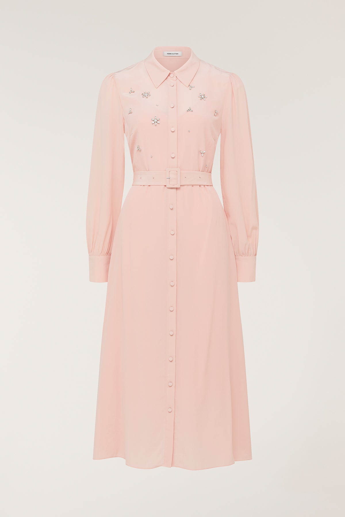 Jewelled Silk Dress - Pink-Perri Cutten