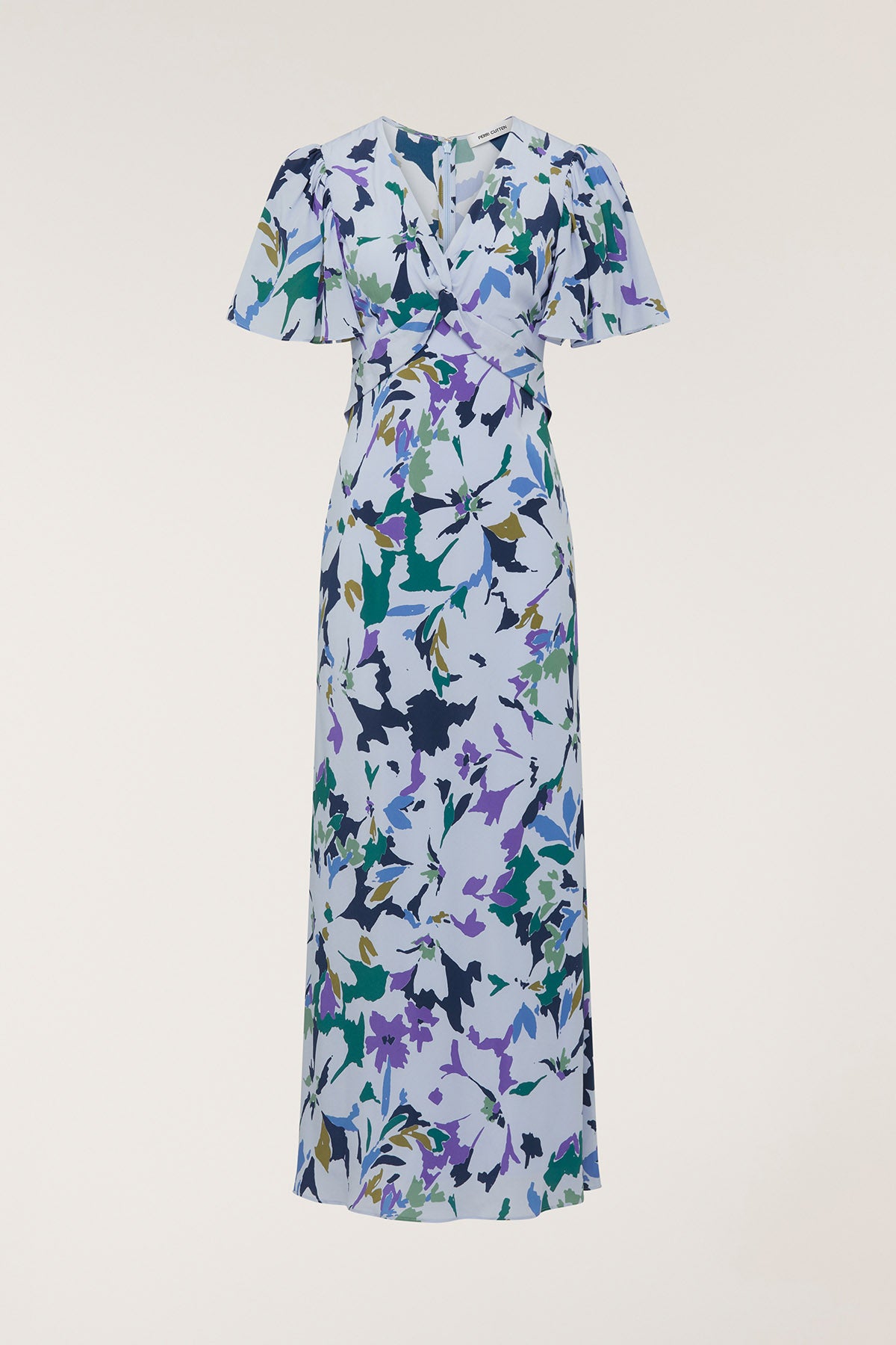 Fleur Silk Dress - Blue Print-Perri Cutten