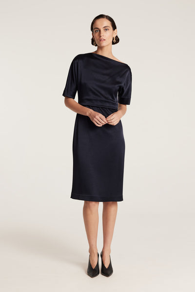Drape Dress - Navy-Perri Cutten