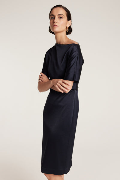 Drape Dress - Navy-Perri Cutten