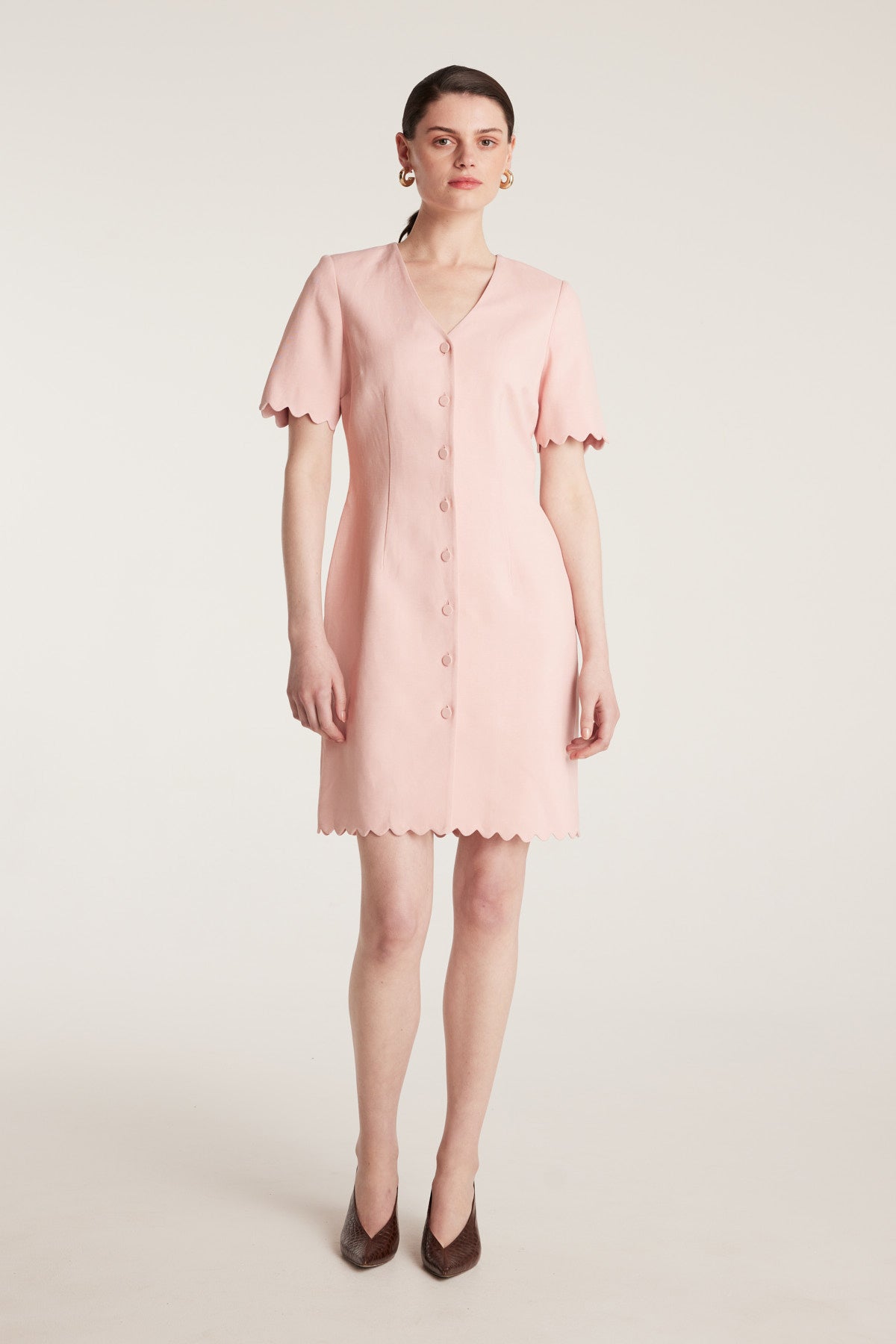Mirella Linen Dress - Pale Pink - Perri Cutten Mirella Linen Dress - Pale Pink - Perri Cutten