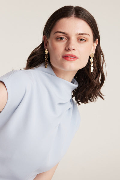 Structured Dress - Powder Blue-Perri Cutten