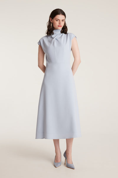 Structured Dress - Powder Blue-Perri Cutten