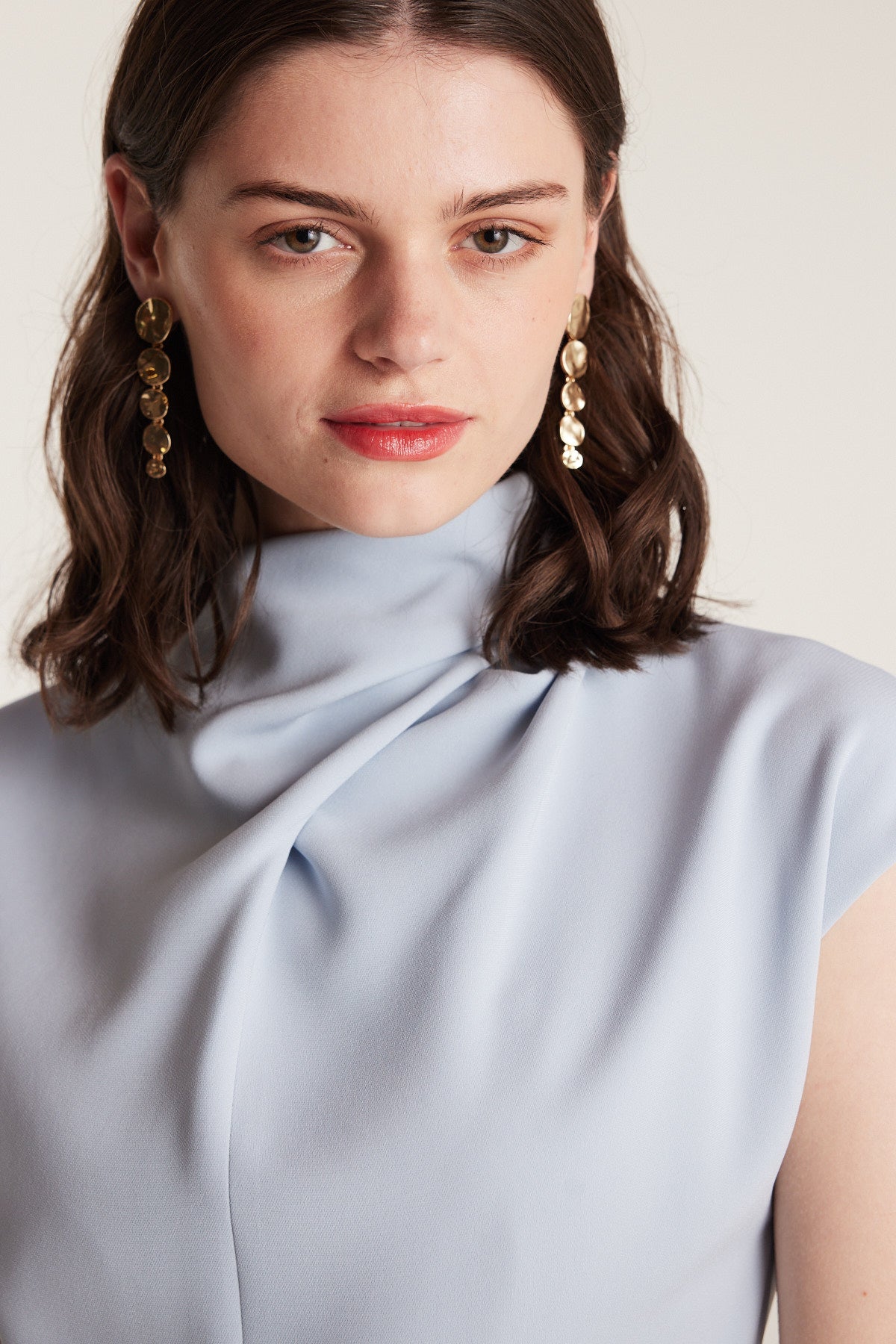 Structured Dress - Powder Blue-Perri Cutten