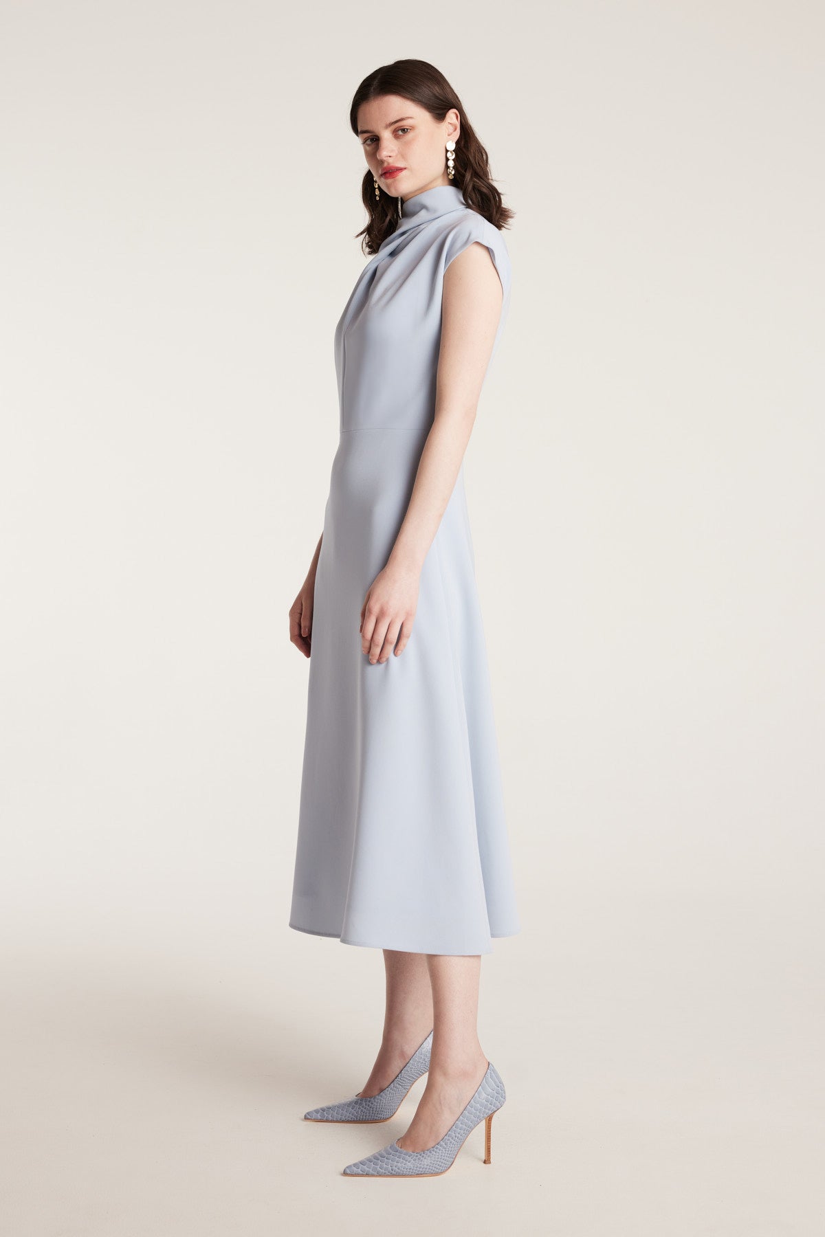 Structured Dress - Powder Blue-Perri Cutten