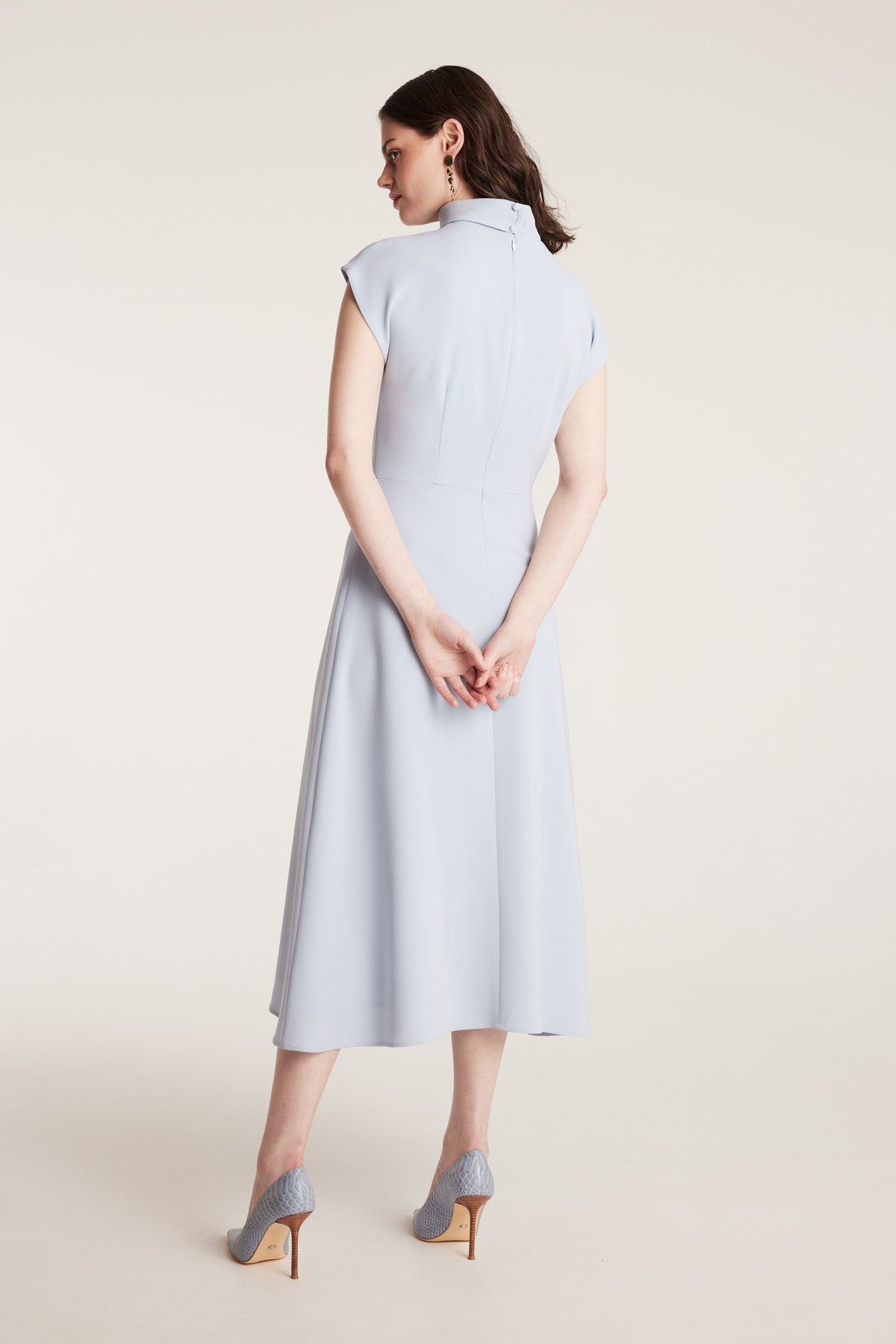 Structured Dress - Powder Blue-Perri Cutten