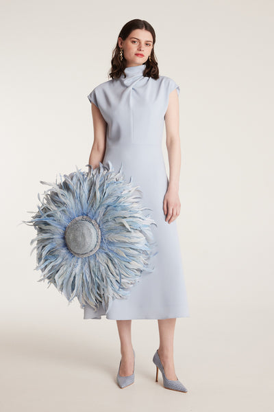 Structured Dress - Powder Blue-Perri Cutten