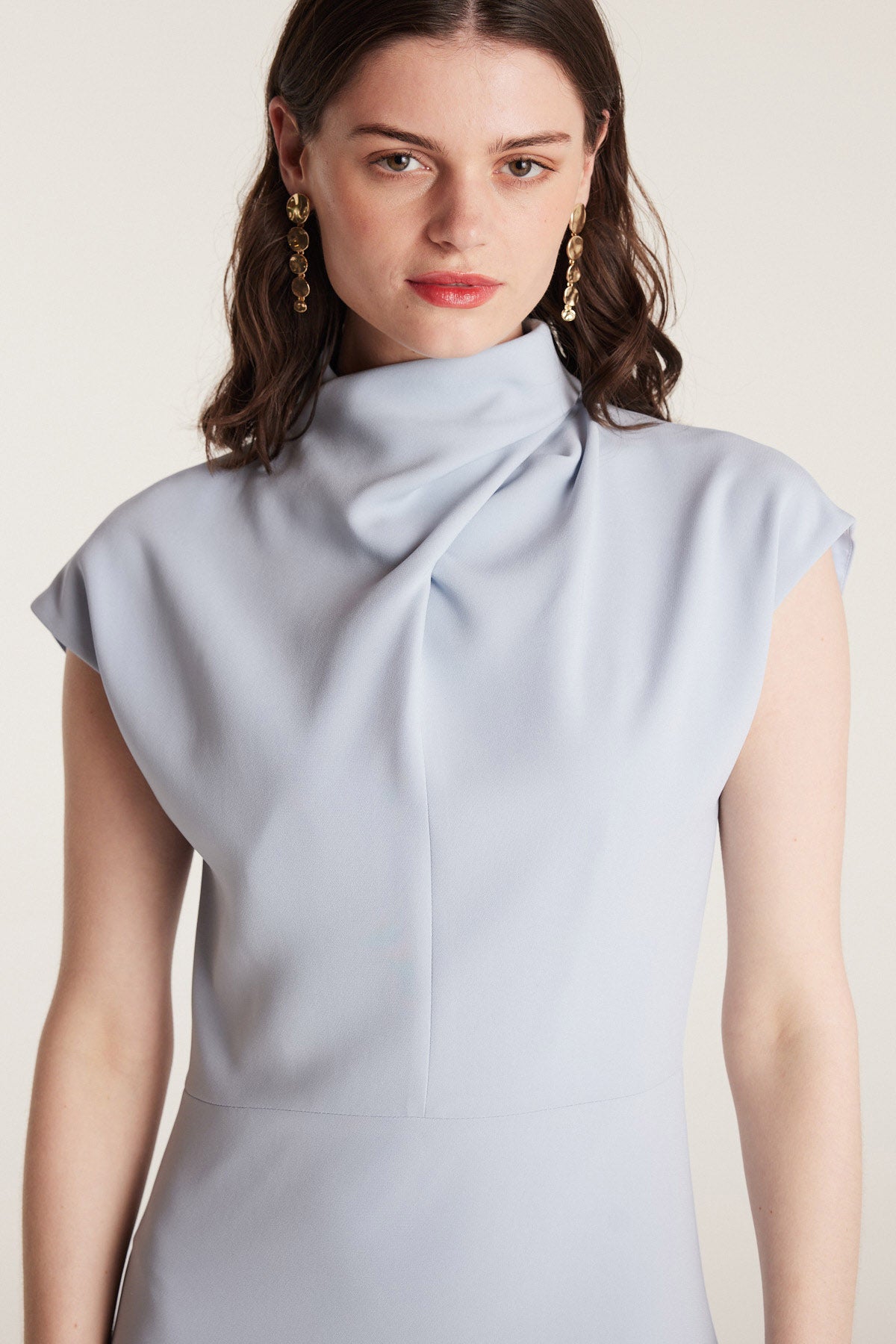 Structured Dress - Powder Blue-Perri Cutten