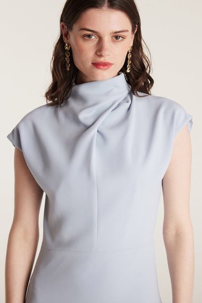 Structured Dress - Powder Blue-Perri Cutten