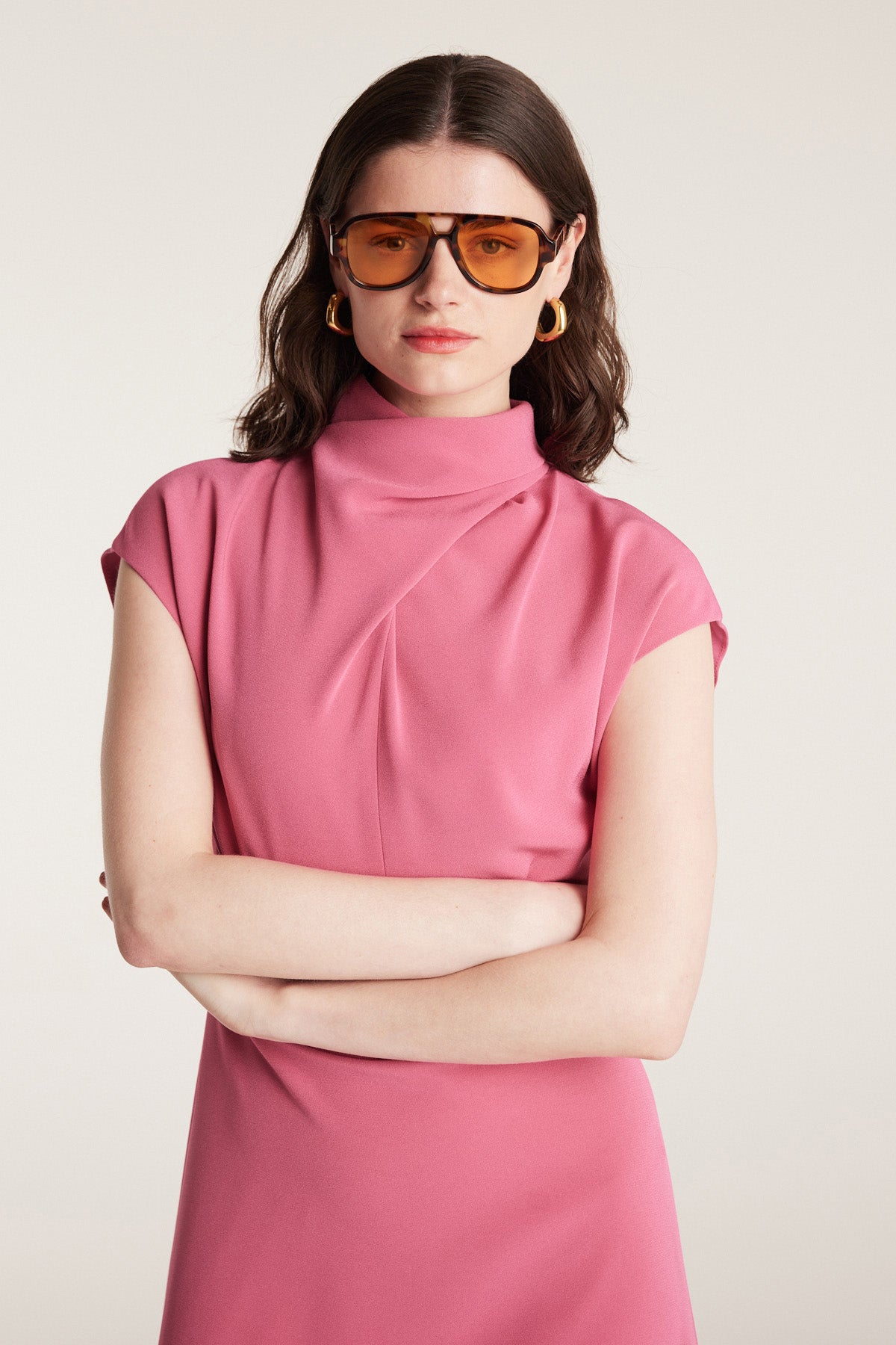 Structured Dress - Rose Pink-Perri Cutten