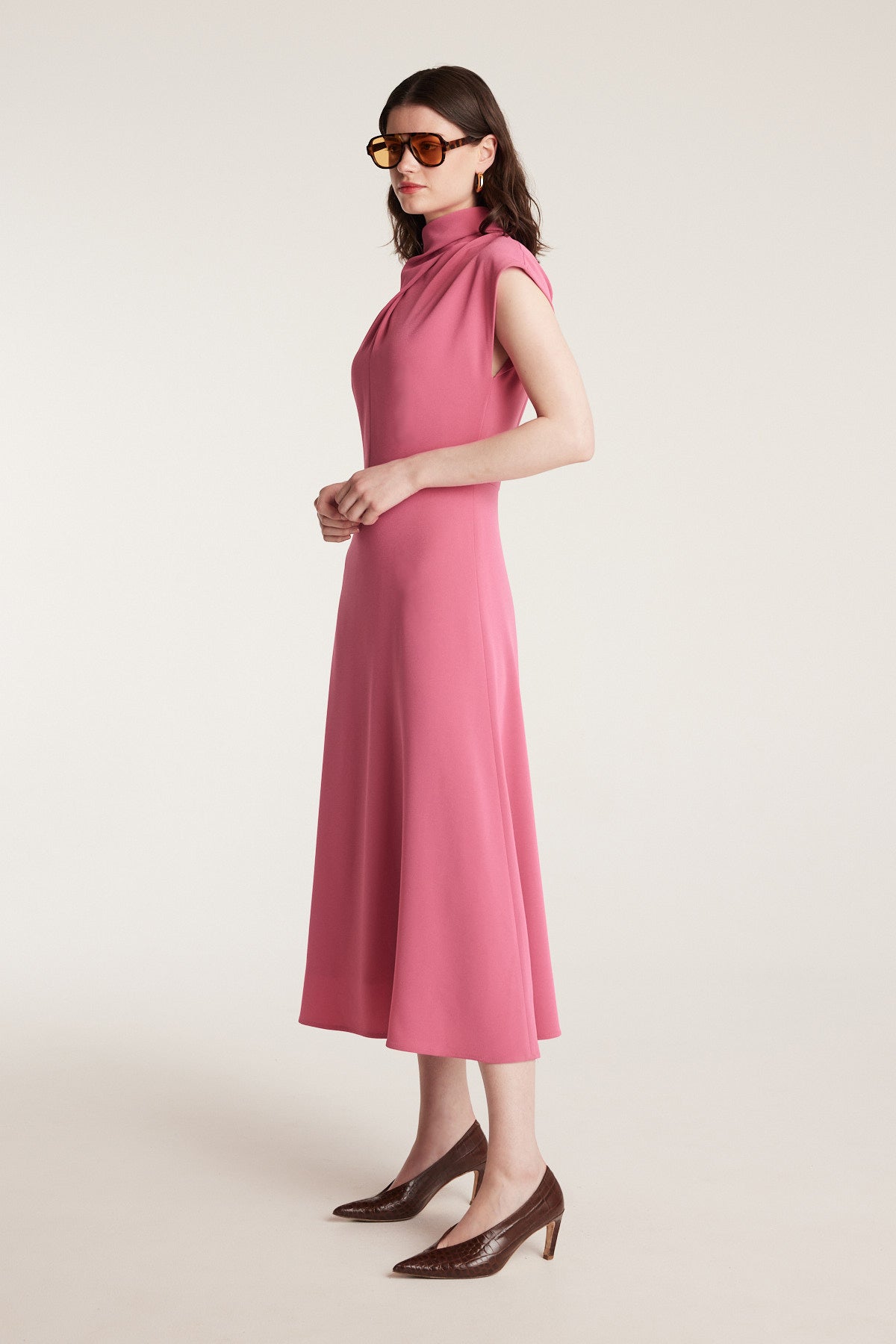 Structured Dress - Rose Pink-Perri Cutten