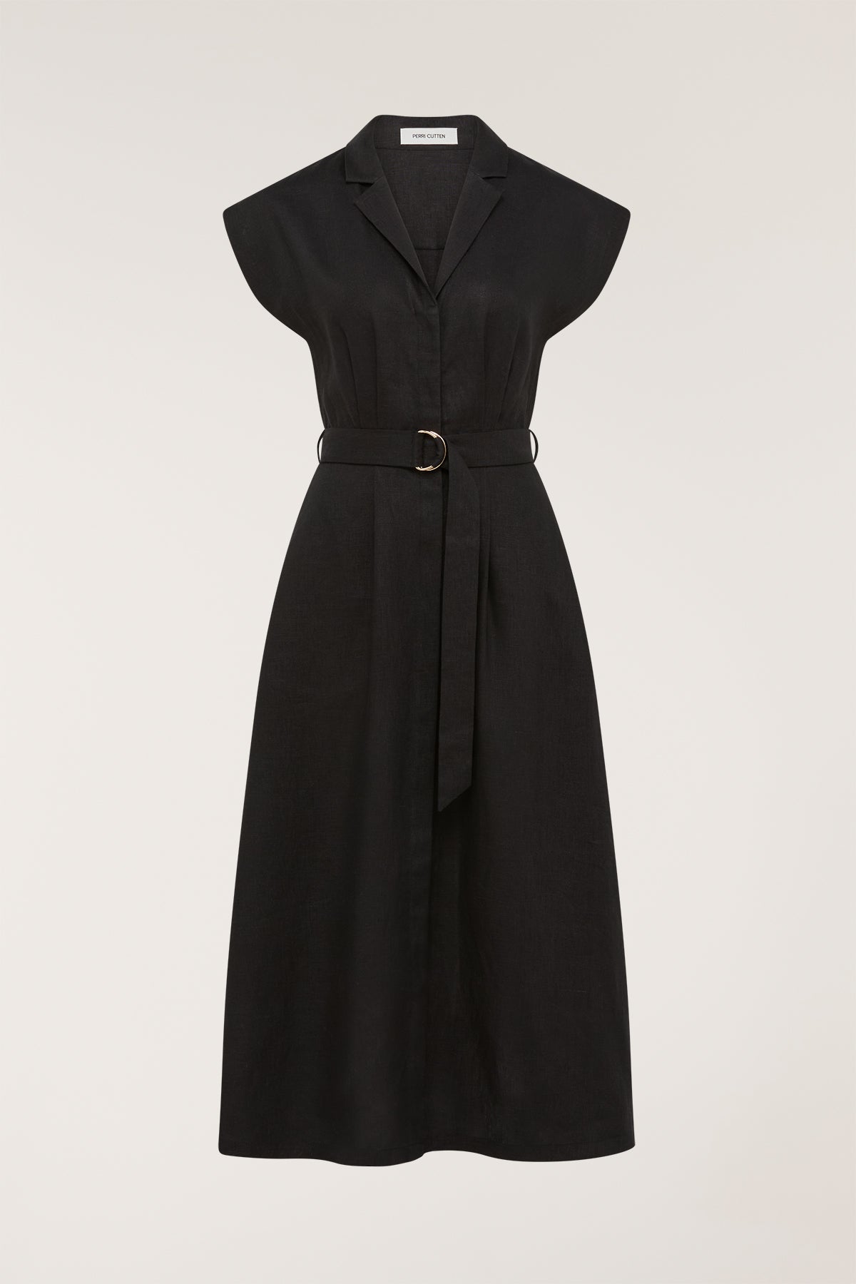 Linen Sundress - Black-Perri Cutten
