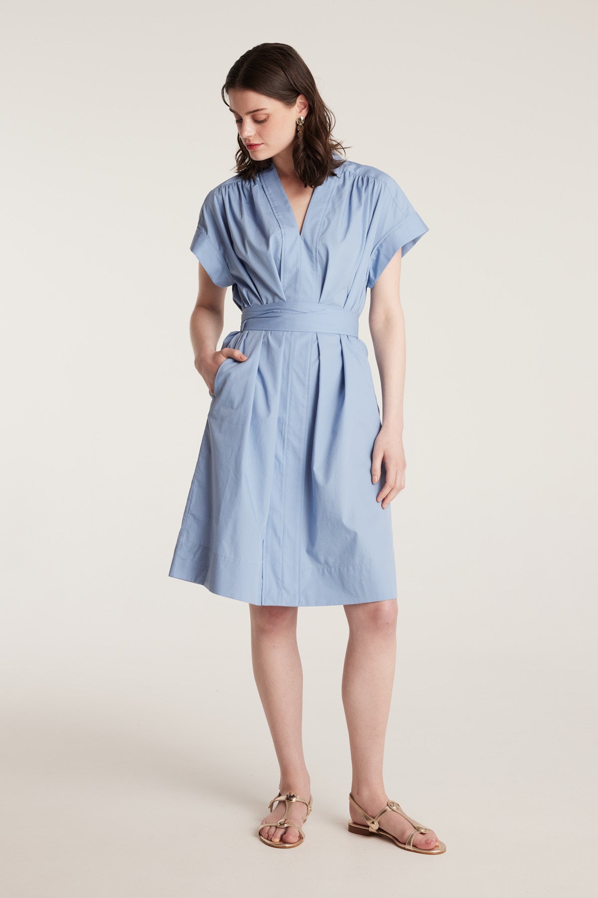 Cotton Sundress - Blue-Perri Cutten