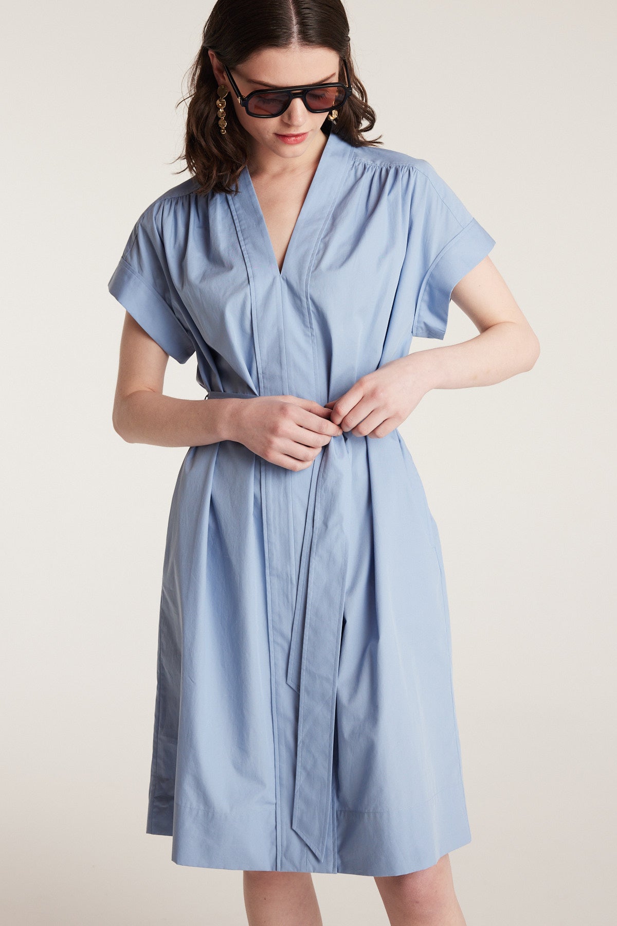 Cotton Sundress - Blue-Perri Cutten