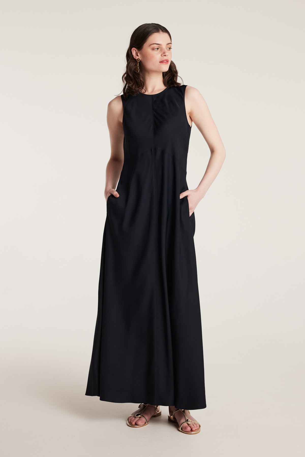 Column Dress - Navy-Perri Cutten