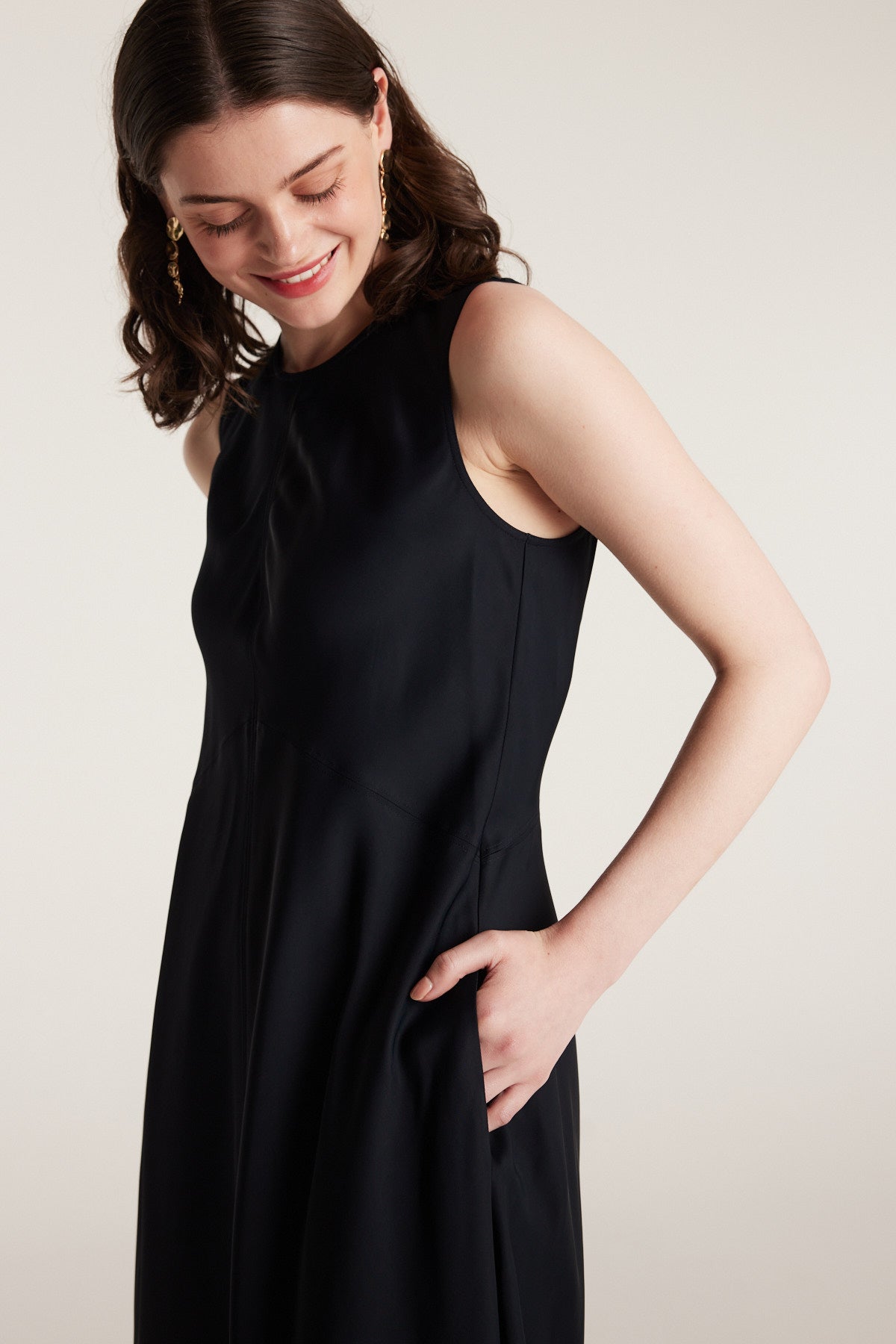 Column Dress - Navy-Perri Cutten