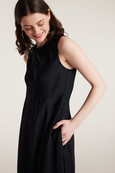 Column Dress - Navy-Perri Cutten