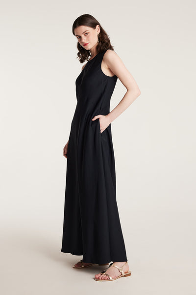 Column Dress - Navy-Perri Cutten