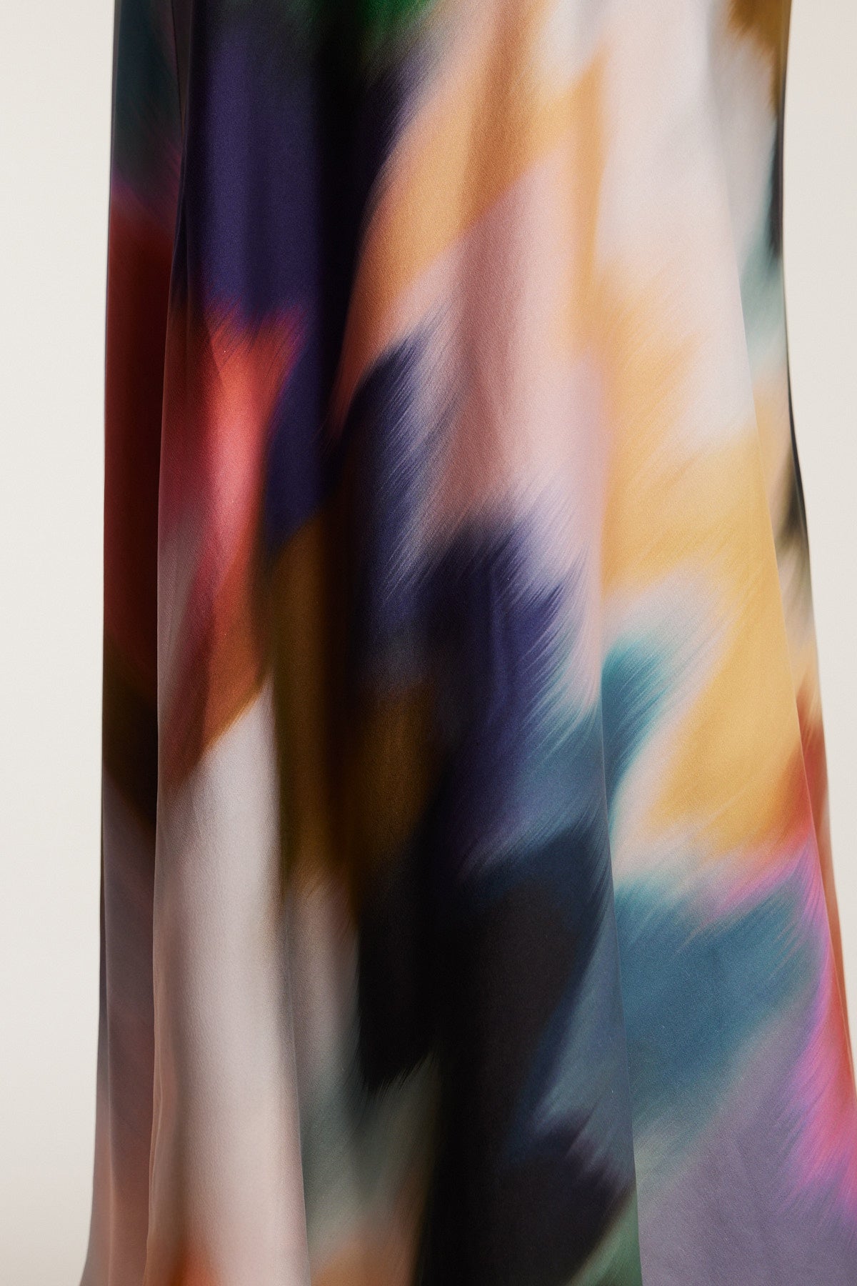 Twist Silk Dress - Multi-Perri Cutten