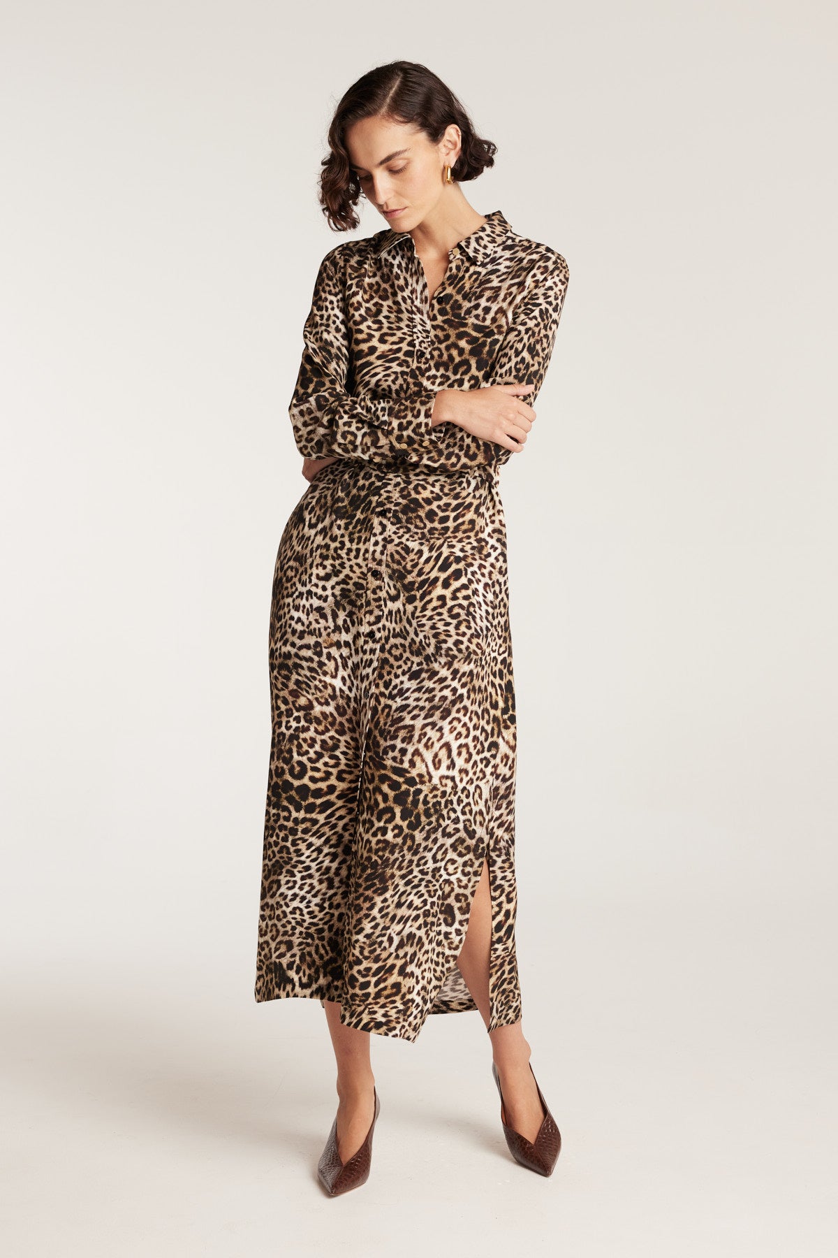 Solana Shirt Dress - Animal-Perri Cutten
