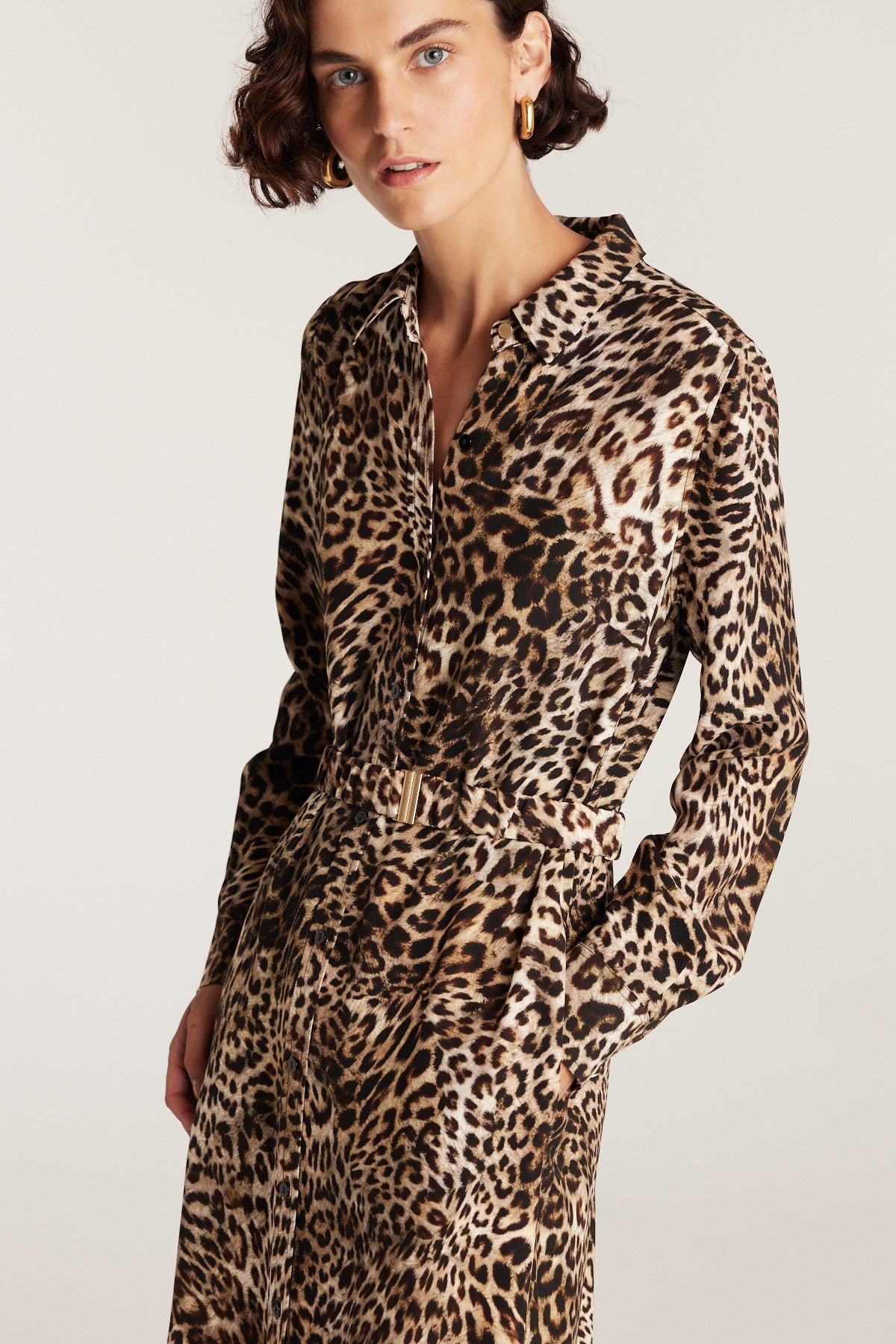 Solana Shirt Dress - Animal-Perri Cutten